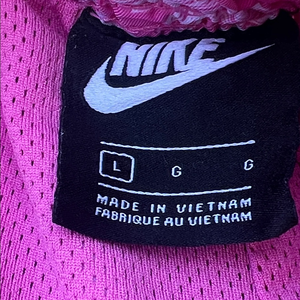 Nike 'Just Do It' Nike Swoosh Printed Woven Pink Casual Shorts Men's Size L - Picture 4 of 7